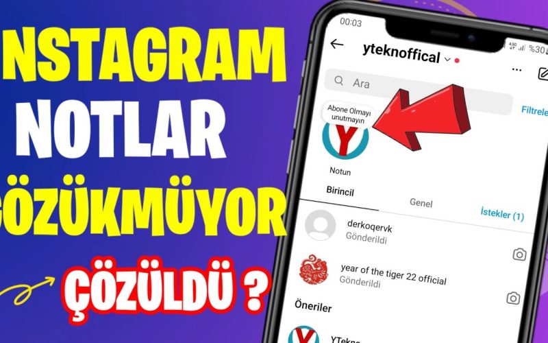 Instagram Notlar Gözükmüyor, Nasıl Çözülür?